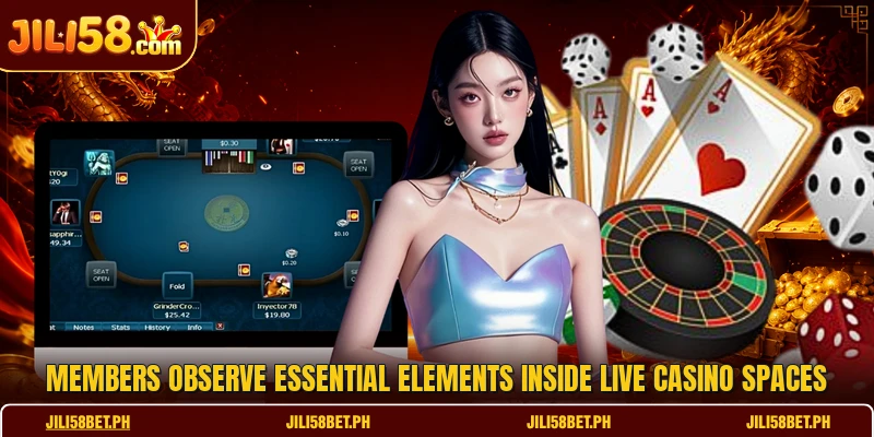 Members observe essential elements inside Live Casino spaces