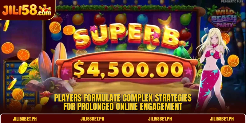 Players formulate complex strategies for prolonged online engagement