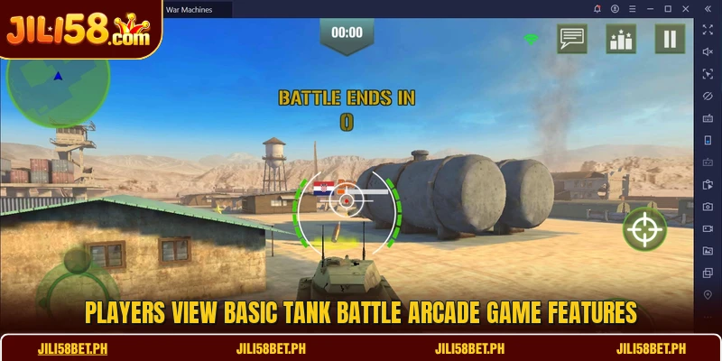 Players view basic Tank Battle Arcade game features