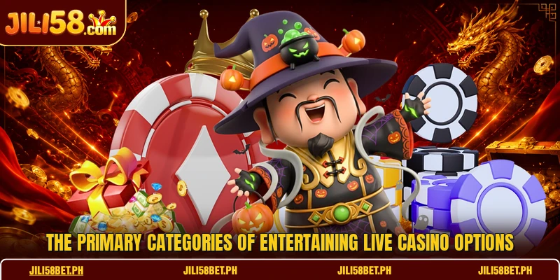 The primary categories of entertaining live casino options