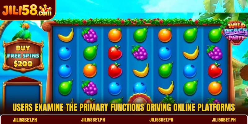 Users examine the primary functions driving online platforms